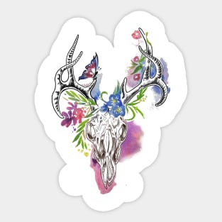 deer skull Sticker